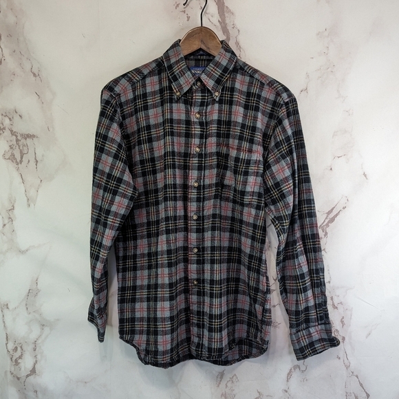 Pendleton Shirt Men Medium Wool Button Down Plaid Vtg Macpherson Hunting Tartan - Picture 1 of 11